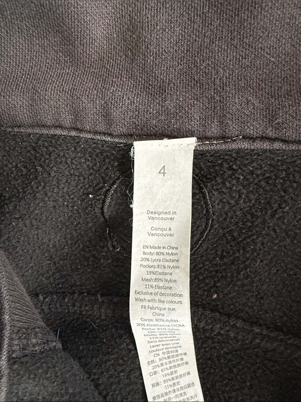 lululemon athletica Charcoal Cropped Half-Zip Pullover
